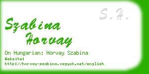 szabina horvay business card